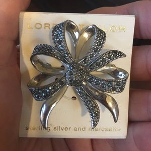 925 Sterling Silver and Marcasite Brooch